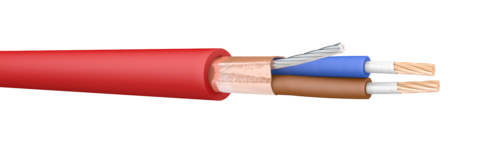 1.5MM 4 Core Red Enhanced Flame Cable Cut To Length